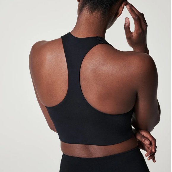 NEW! NWT SPANX black sports bra Longline Medium Impact Sports Bra - size Medium - Picture 2 of 6